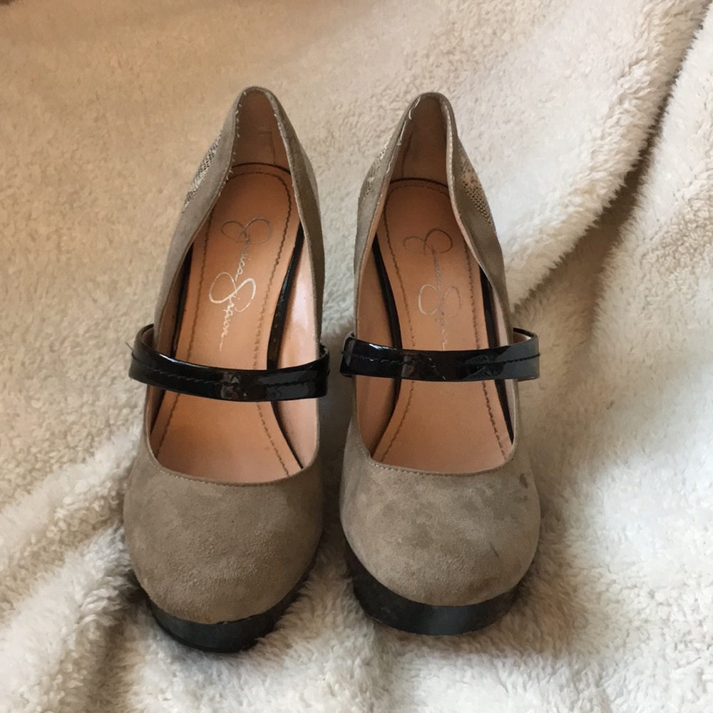 Jessica Simpson Snake Mary Jane Platform Heel